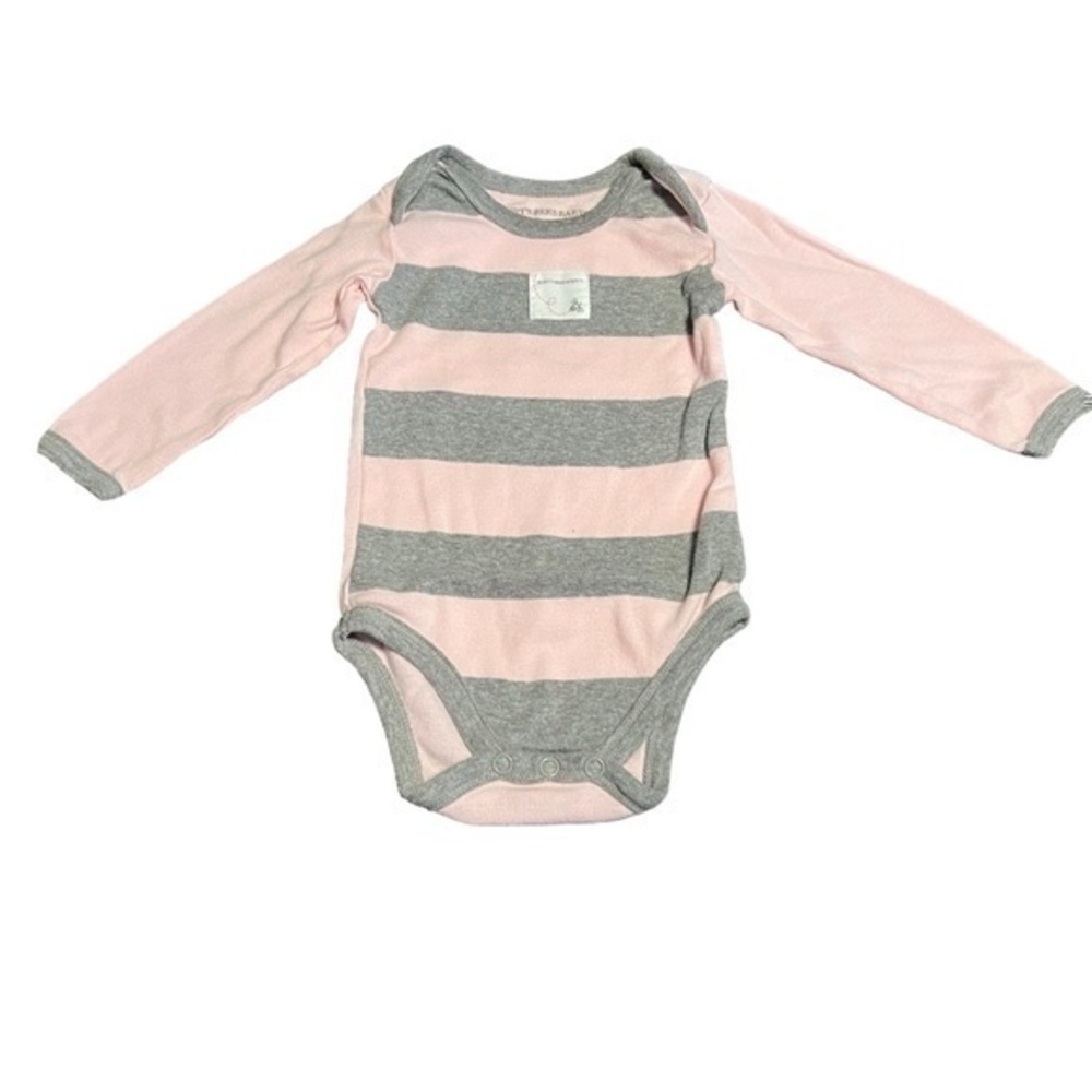 Burt's Bees Stripe Longsleeve Bodysuit Organic Cotton 3-6 months